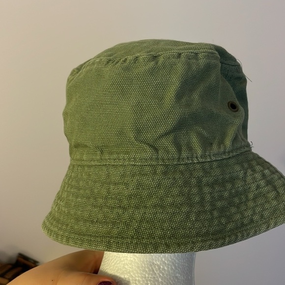 Zara Green Cotton Canvas Bucket Hat size M - Picture 3 of 14